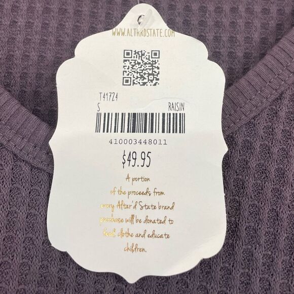 Host pick - Altar’d State • raisin waffle texture shirt size Small NWT - Picture 3 of 4